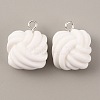 Opaque Resin Pendants LS-RESI-WH0029-24P-04-2