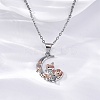 Brass Moon Fox Pendant Cable Chain Necklaces for Women NJEW-C067-02P-1