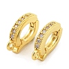 Brass with Cubic Zirconia Clip-on Earring Findings KK-Q782-05G-1
