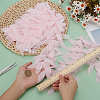 4.9~5 Yards Polyester Leaf Lace Ribbon DIY-FG0002-84-3