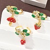 Brass Micro Pave Cubic Zirconia Cuff Rings RJEW-A069-04G-1