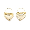 Brass Heart Dangle Earrings for Women EJEW-G322-30G-1