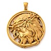 Religion Golden Tone 304 Stainless Steel Pendants STAS-K289-01G-13-1