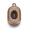 Tibetan Style Alloy Hat Pendants TIBEP-1023-AB-FF-4