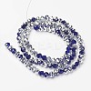 Electroplate Transparent Glass Beads Strands EGLA-A034-T3mm-M09-2