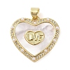 Brass Micro Pave Clear Cubic Zirconia Pendants KK-Q813-13G-1