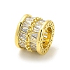 Rack Plating Brass Micro Pave Cubic Zirconia Beads KK-L210-005G-1