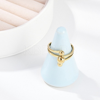 Ion Plating(IP) 304 Stainless Steel Finger Ring RJEW-A052-02A-G-1