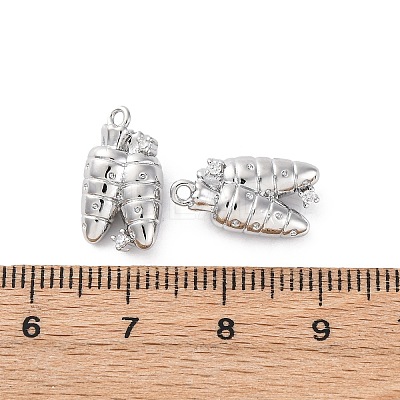 Brass Rhinestone Pendants KK-E793-02P-1
