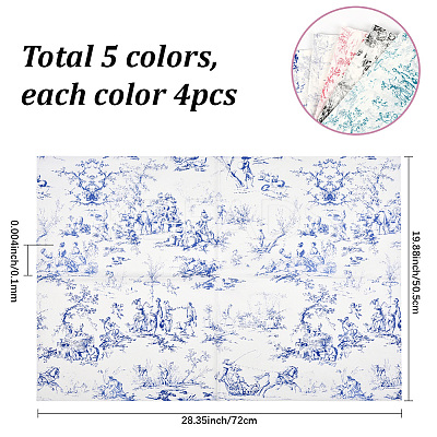 20Pcs 5 Colors Wrapping Paper DIY-SP0005-21-1