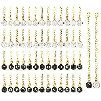 52Pcs 52 Styles Alloy Enamel Pendant Decorations HJEW-CJ00016-1