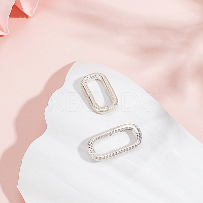 2Pcs 925 Sterling Silver Spring Gate Rings STER-BBC0007-40-1