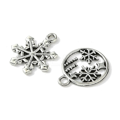 60Pcs 10 Styles Tibetan Style Alloy Pendants FIND-FS0002-21-1
