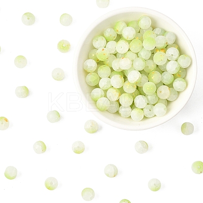200G Frosted Baking Paint Crackle Glass Beads with Glitter Powder DGLA-YW0001-56K-1