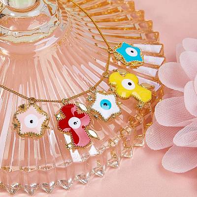 22Pcs Alloy Enamel Pendants ENAM-SZ0001-39LG-1