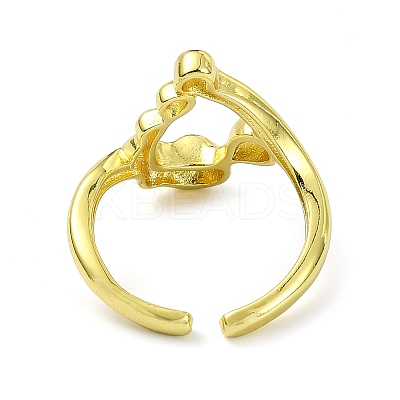 Brass Open Cuff Ring RJEW-B051-17G-1