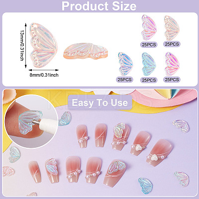 125Pcs 5 Colors Resin Cabochons MRMJ-TA0001-34-1