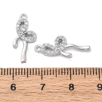 Brass Rhinestone Pendants KK-E793-16P-1