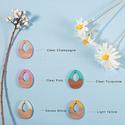 Resin & Wood Pendants RESI-OL0001-11C-1
