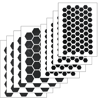 8Pcs 2 Styles PEVA Rubber Anti-Slip Hexagonal Phone Grip Tape Stickers for Phones AJEW-SP0002-64B-02-1