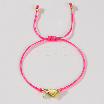 Imitation Pearl Charm Bracelets SI5748-7-1