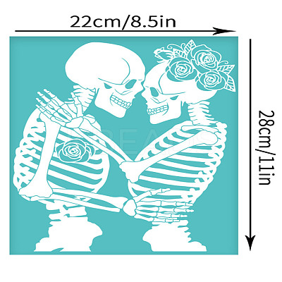 Self-Adhesive Silk Screen Printing Stencil X1-DIY-WH0338-348-1