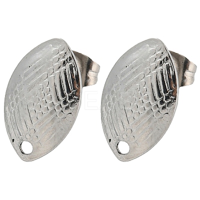 Non-Tarnish 304 Stainless Steel Stud Earring Findings EJEW-D081-01C-P-1