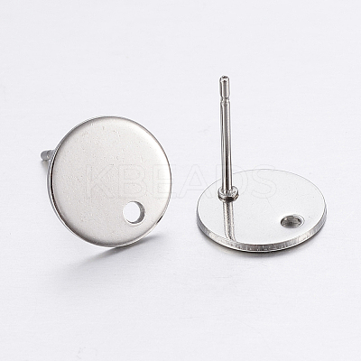 Non-Tarnish 304 Stainless Steel Stud Earring Findings STAS-P198-25-12mm-1