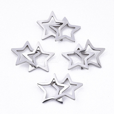 Tarnish Resistant 201 Stainless Steel Linking Rings STAS-N091-130-1