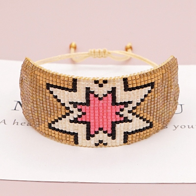 Miyuki Glass Seed Braided Bead Bracelet BJEW-A121-63D-1