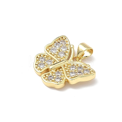 Brass Micro Pave Cubic Zirconia Pendants KK-Q068-09C-G-1