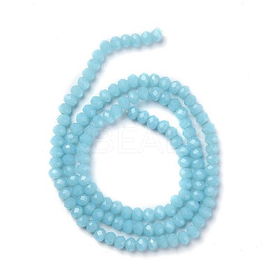 Faceted Rondelle Glass Beads Strands GLAA-I033-3mm-M-1