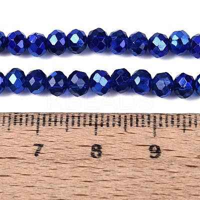 Transparent Electroplate Glass Beads Strands EGLA-Q131-01A-01-1