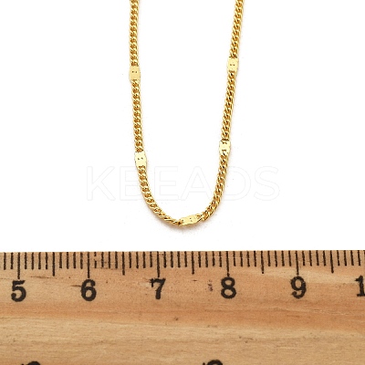 Brass Curb Chains Necklaces for Women NJEW-D302-18G-1