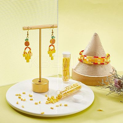 530Pcs 2 Style 2-Hole Glass Seed Beads SEED-NB0001-74-1