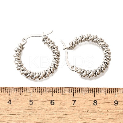 201 Stainless Steel Hoop Earrings EJEW-Q026-14P-A-1