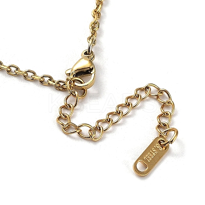 Ion Plating(IP) 304 Stainless Steel Cable Chain Necklace LS-NJEW-D045-12G-1