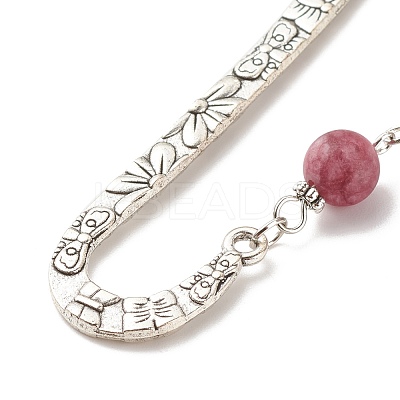 Tibetan Style Alloy Bookmarks AJEW-JK00182-04-1