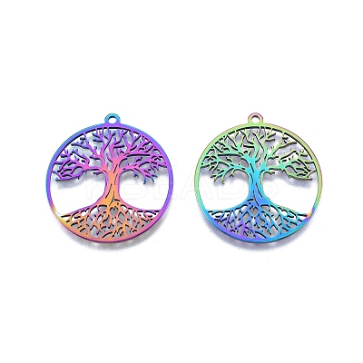 Ion Plating(IP) 201 Stainless Steel Pendant X-STAS-B027-13MC-1