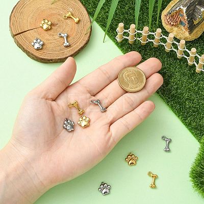 12Pcs 4 Styles 304 Stainless Steel Pendants STAS-CJ0003-19-1