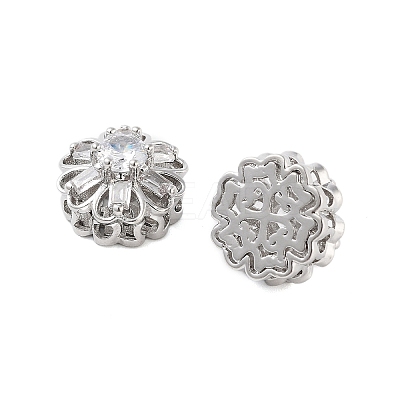 Brass Micro Pave Clear Cubic Zirconia Beads KK-Z059-02P-1