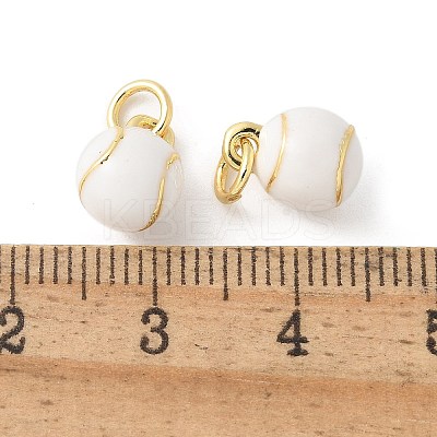 Brass Enamel Pendants KK-P294-38G-03-1