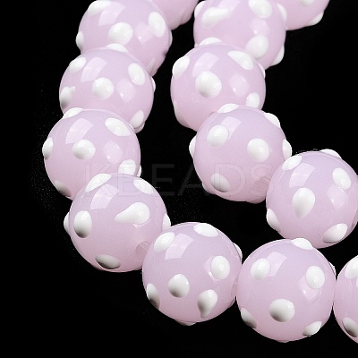 Baking Paint Glass Beads Strands LAMP-F032-02A-1