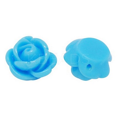 Rose Flower Opaque Resin Beads X-CRES-B1029-A57-1