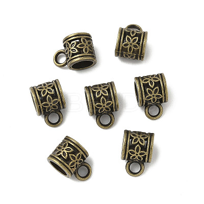 Tibetan Style Alloy Tube Bails FIND-F012-04AB-1