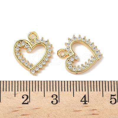 Brass Micro Pave Cubic Zirconia Pendants KK-D373-01D-G-1