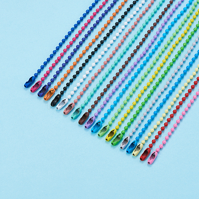 Eco-Friendly Iron Ball Chains with Connectors IFIN-CJ0001-14-1
