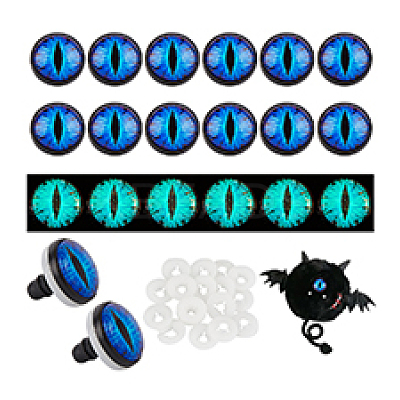 20 Sets Luminous Plastic Safety Craft Eye DIY-PH0022-63C-1