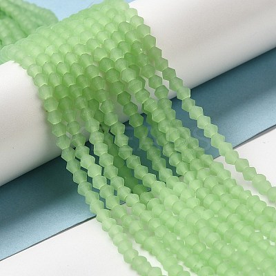 Imitation Jade Frosted Glass Bead Strands EGLA-A039-J6mm-MD01-1