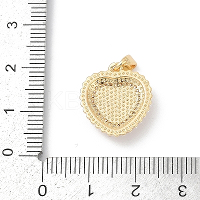 Brass Micro Pave Clear Cubic Zirconia Pendants KK-R213-12G-1